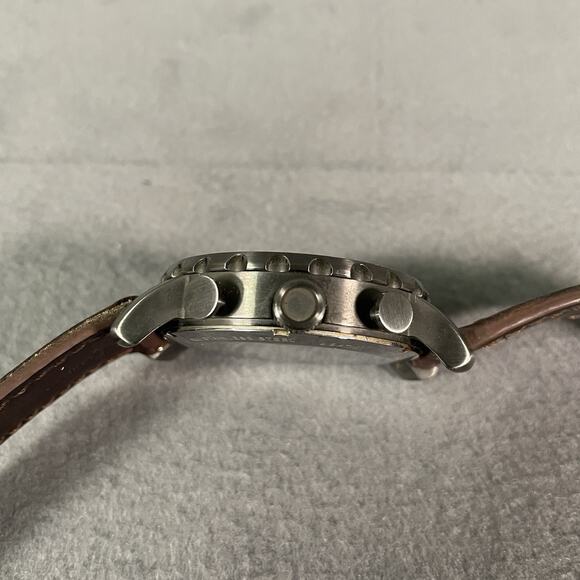 Fossil Nate Chronograph Brown Leather Men's Watch JR1424 ( NEED NEW BATTERY ) - Picture 5 of 11